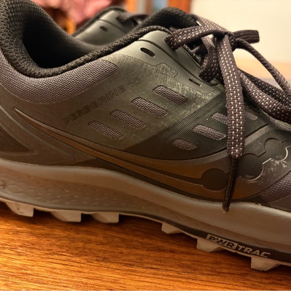 Women’s Saucony Peregrine 10 GTX Trail Running Shoes black grey runners - Picture 2 of 8